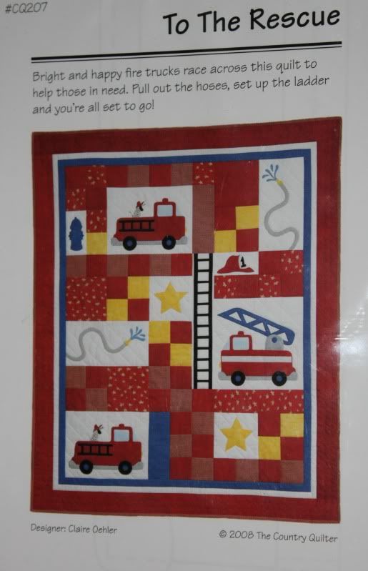 To The Rescue Fire Truck Quilt Pattern Nursery EBay