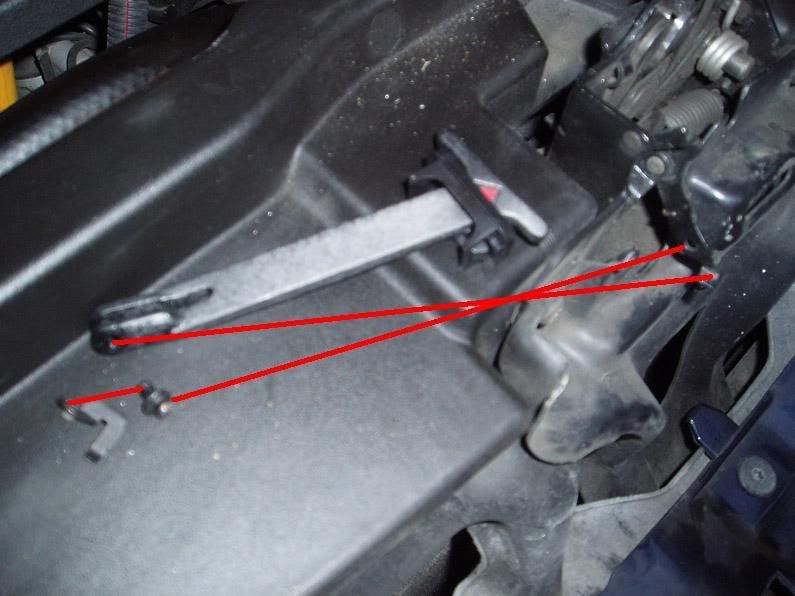 please help... trying to put back together my hood release VW Vortex