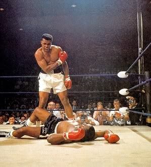Ali taunts Liston after the "Phantom Punch"