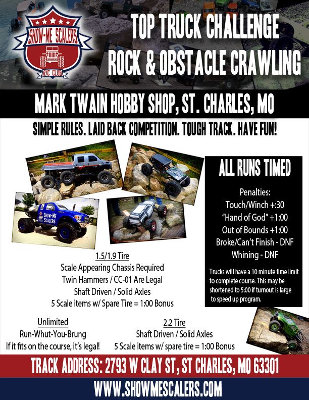 Mark Twain Hobby Shop, St. Charles, MO Scale Crawling & Truck Pulling