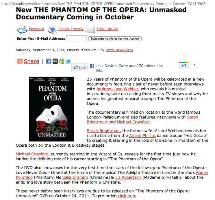 PHANTOM 25th Anniversary @ Royal Albert Hall DVD PRE-ORDER                                       