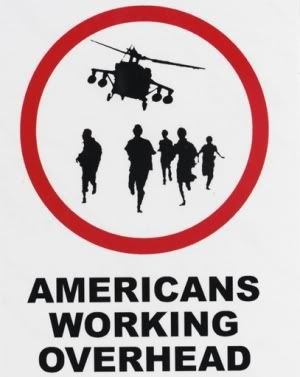 Banksy: Americans Working Overhead