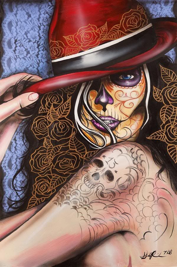 day of dead art tattoos. From Day Of Dead Skull Tattoo Scarf to fully special tattoo