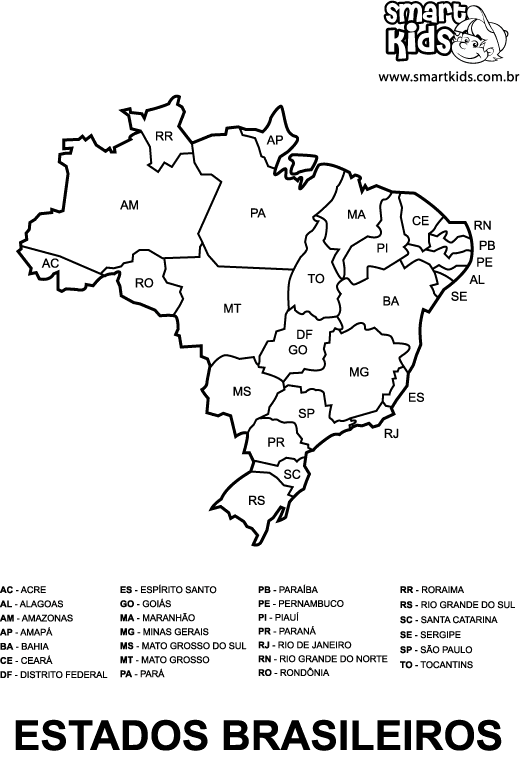 mapa del mundo para imprimir. Mapa do Brasil dividido por