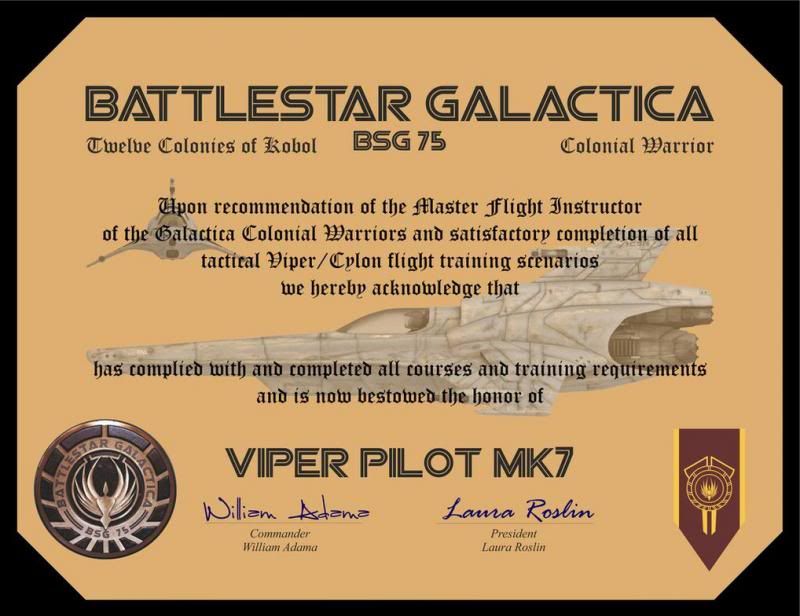 Mark 7 Viper Pilot Certificate
