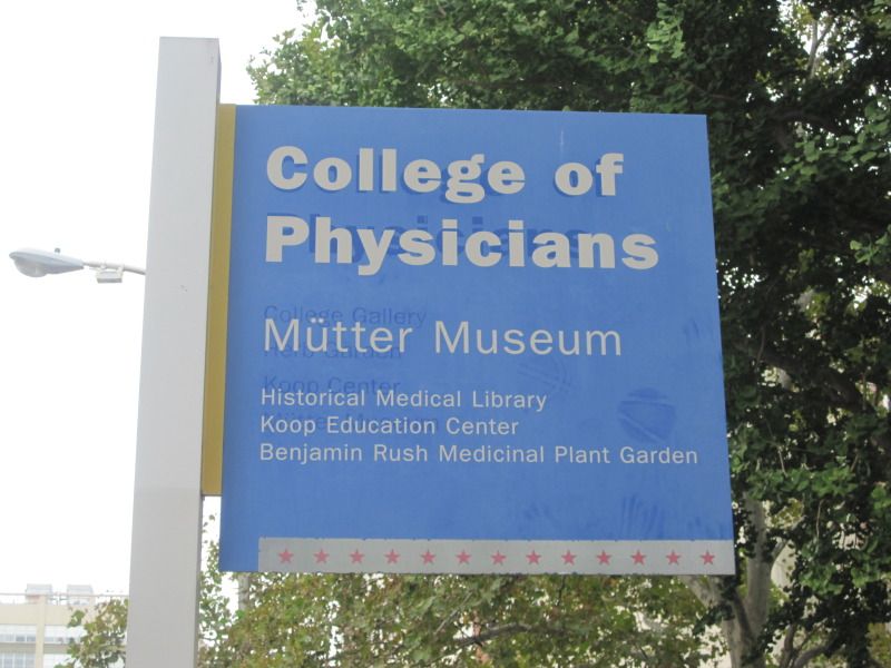 Mutter Museum and Medical Library Sign