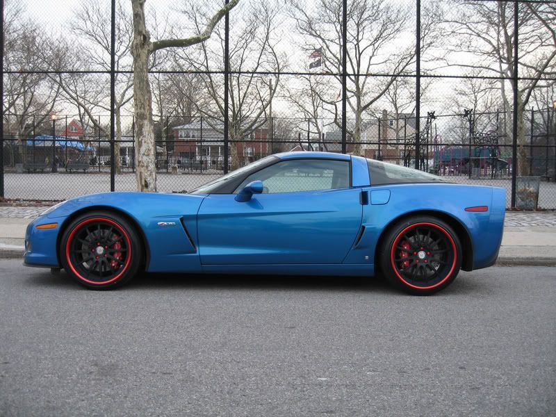 I was thinking of black with red lip for a JSB Z06 Or is it too much
