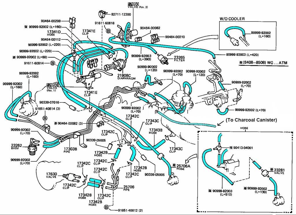 vacuum schematic 87 toyota #7