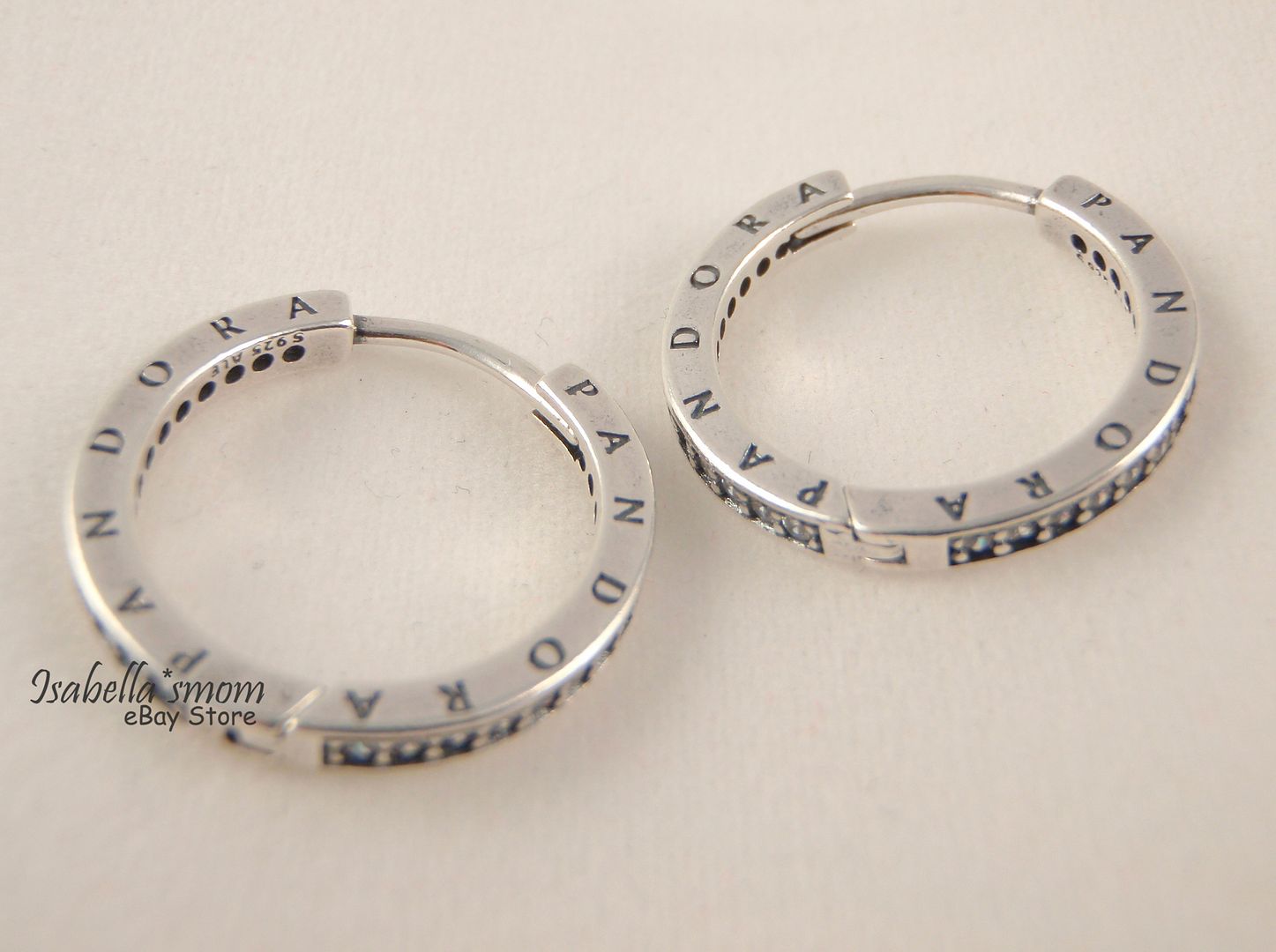 Pandora signature hoop earrings Clearance