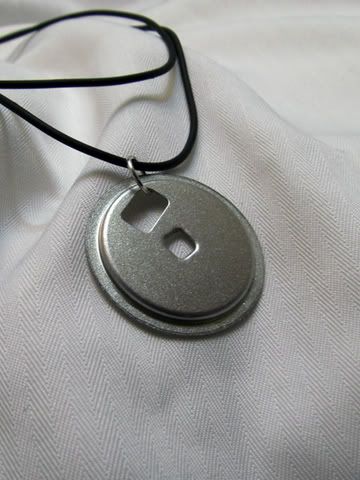 floppy diskette hub necklace