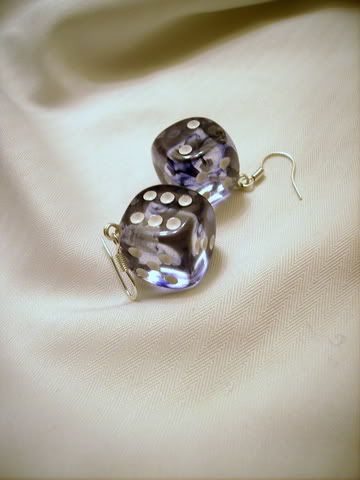 D6 Black Nebula Earrings