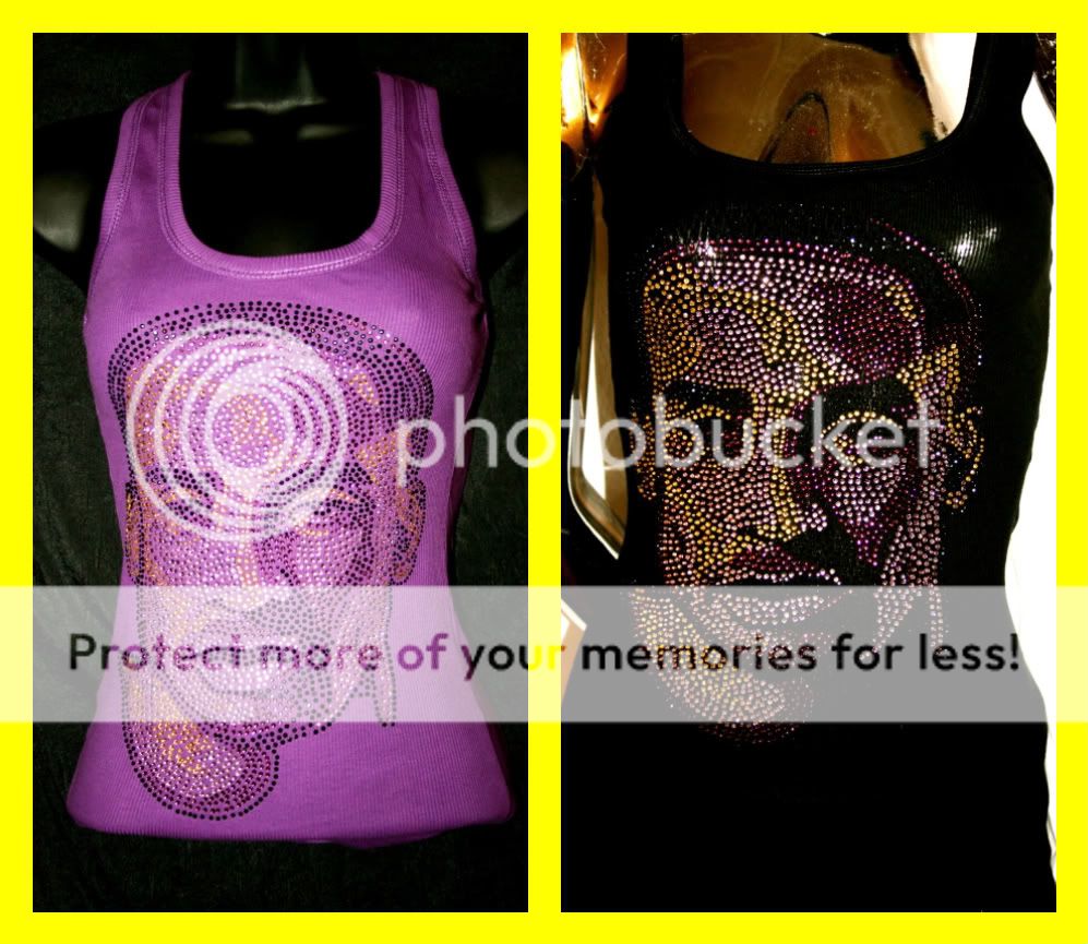 Swarovski Studded LAKERS Kobe Bryant Tank Top BLING  