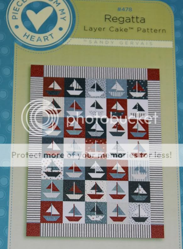 Regatta Layer Cake Quilt Pattern Sailboats  