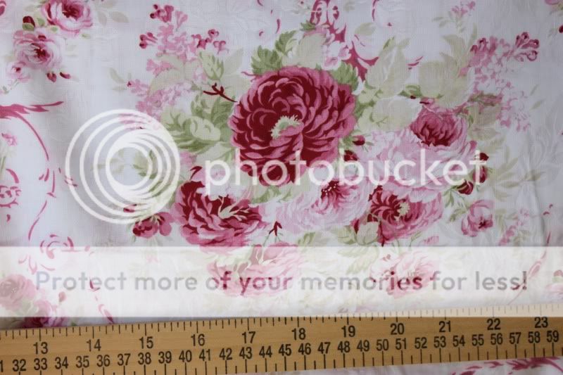 Yuwa Jacquard Fabric Fine Cotton Pink Roses  