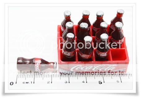 Miniature Coca Cola Coke & Pepsi Tray with 24 loose Bottle  