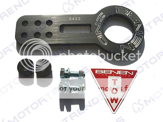 BENEN GUNMETAL BILLET ALUMINUM FRONT TOW HOOK  