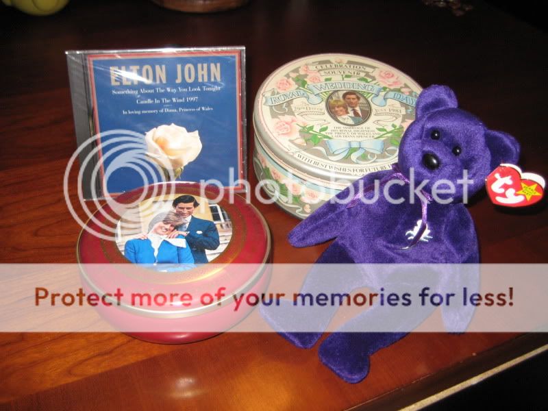 Princess Diana Beanie Baby CD Royal Wedding Tins SHARP  